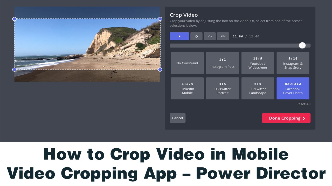 How to Crop Video in Mobile - Video Cropping App