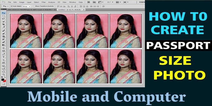 How to make passport size photo from mobile